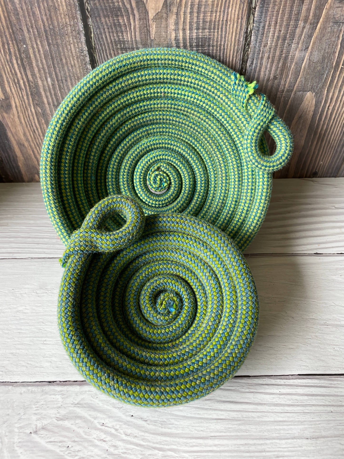 Cactus to Pine - Upcycled Climbing Rope Bowl: Large