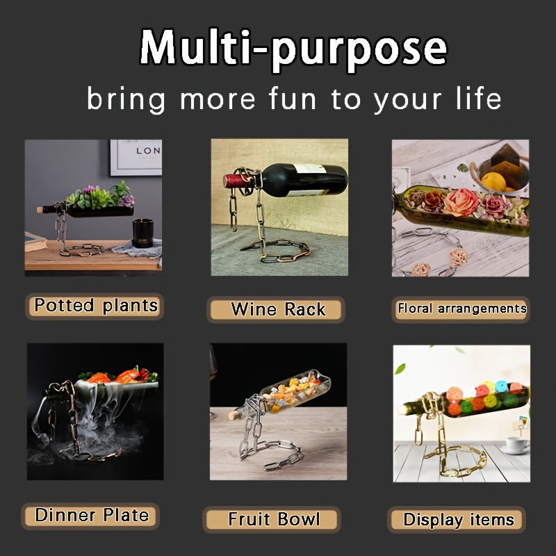 Glass Wine Bottle Vase- HMT25GV