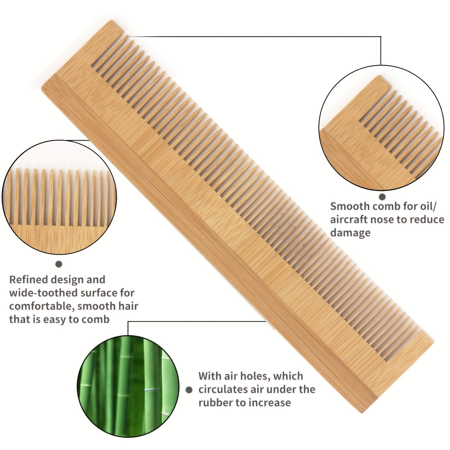 6pcs Hair Brush Comb Set For Men Women - JWN2