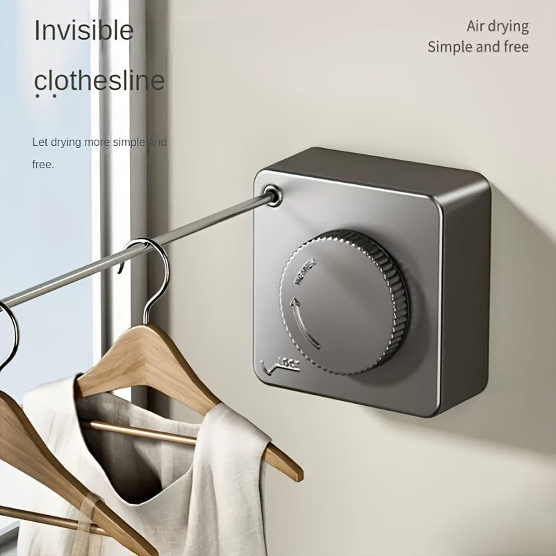 Heavy-Duty Retractable Clothesline, 4.75m Stainless Steel Rope TJR9H4S