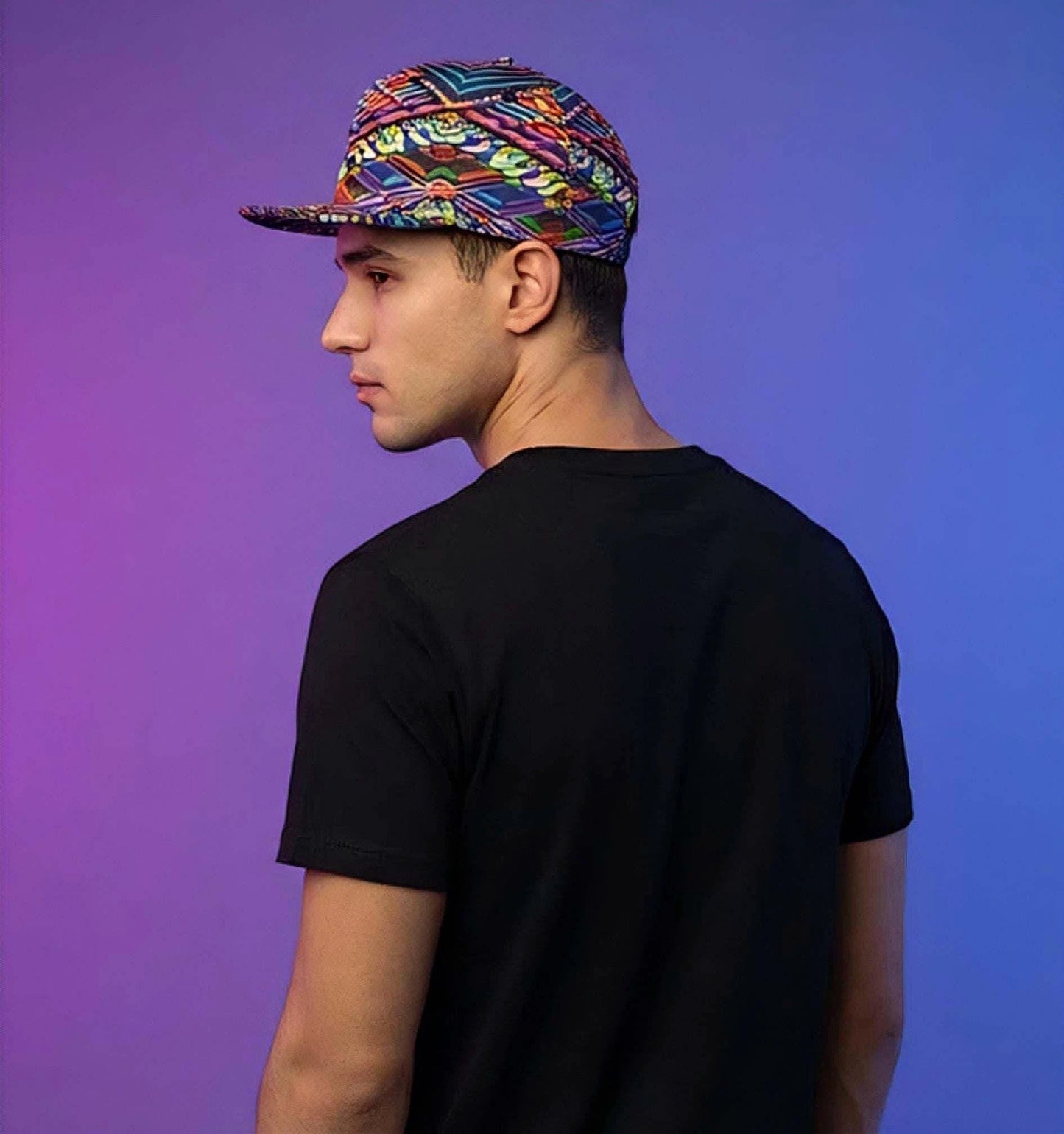Vegas Gems "Big Dreamer" Snapback - High-Roller Neon Print Baseball Cap for Bold Entrepreneurs & Travelers