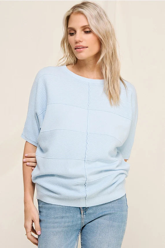 Piper Soft Gauge Elbow Dolman Top