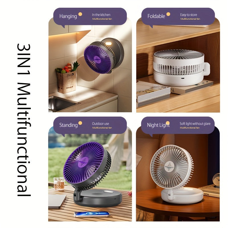 Rechargeable Circulation Fan with Adjustable Speeds - TJR3Q4Y