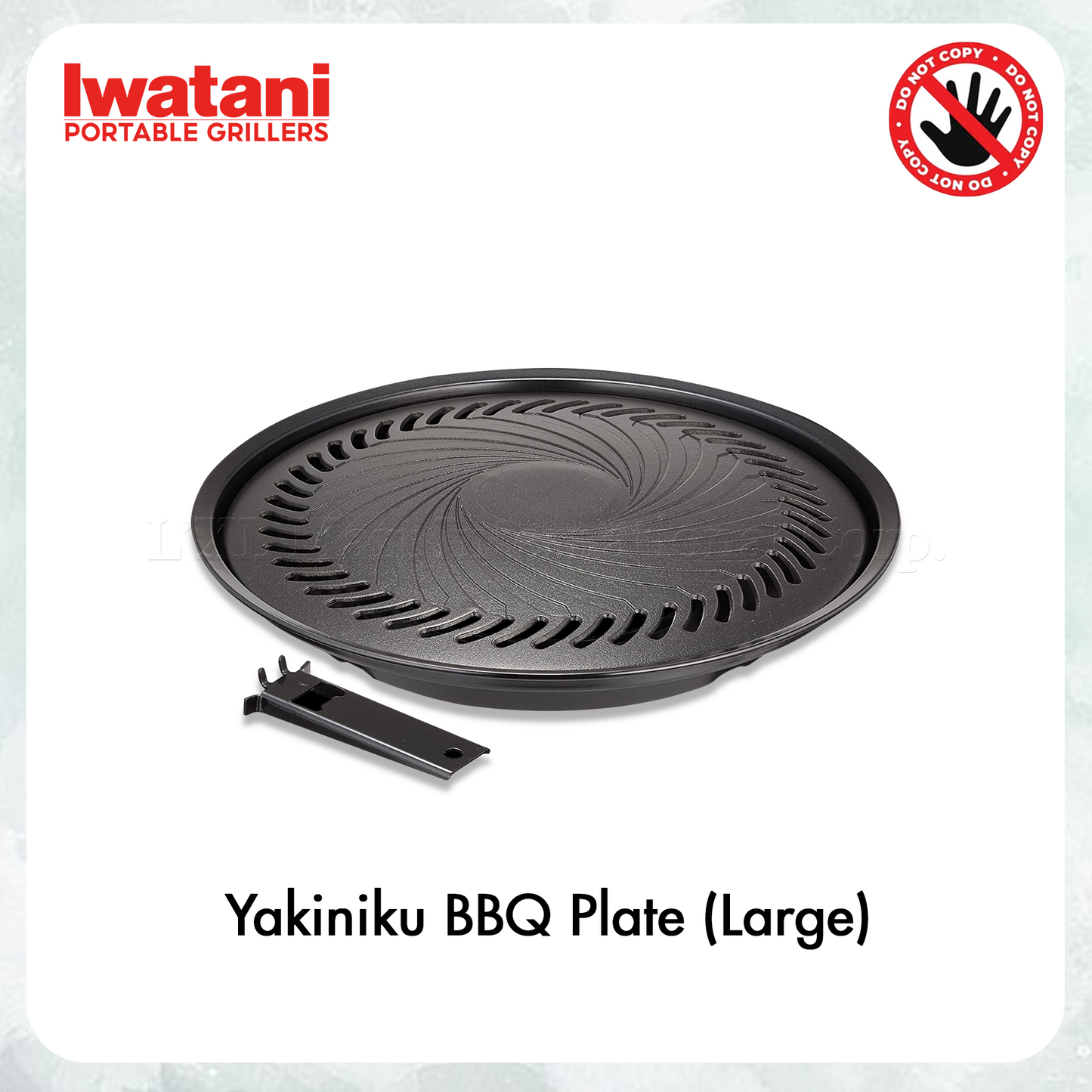 Iwatani CB-A-YPL Yakiniku BBQ Plate (Large) Portable Wide Grilling Area Non-stick Coating Barbecue Plate Die-cast Aluminum With Steel Handle Black Original Made in Japan