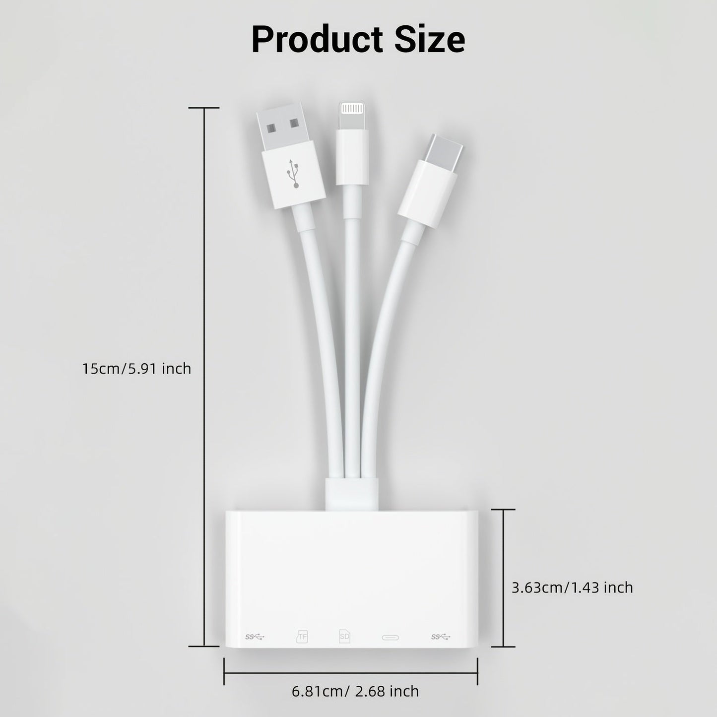 5in1 USB OTG Memory Card Reader- HMT17SD