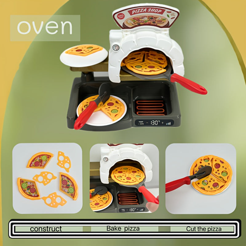 Pretend Play Coffee  Pizza Shop Set with Cash Register-WU9G