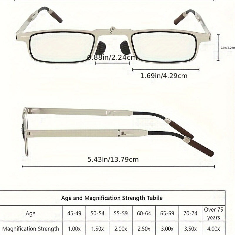 Portable Foldable Metal Reading Glasses-CUF2
