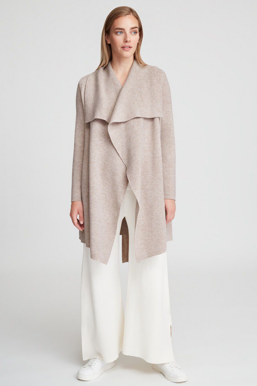Wool Cashmere Short Wrap Coat (Earlier Version)