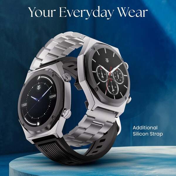 Titan Maestro Premium Metal Smartwatch All SS BT Calling Functional Crown -Black
