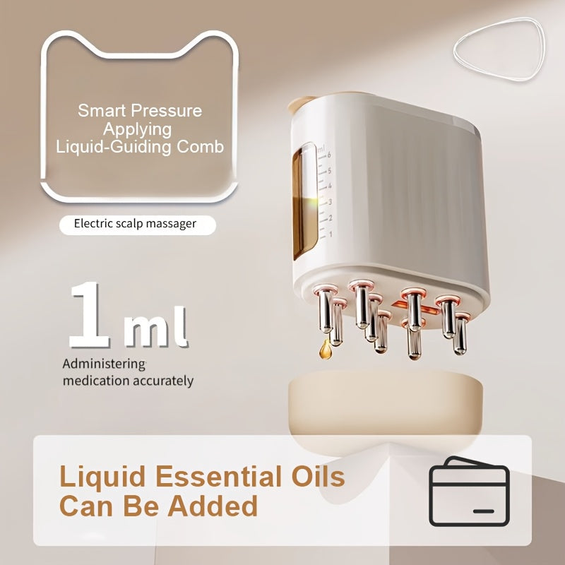 USB Rechargeable Electric Scalp Massager & Hair Growth Comb - PX0C