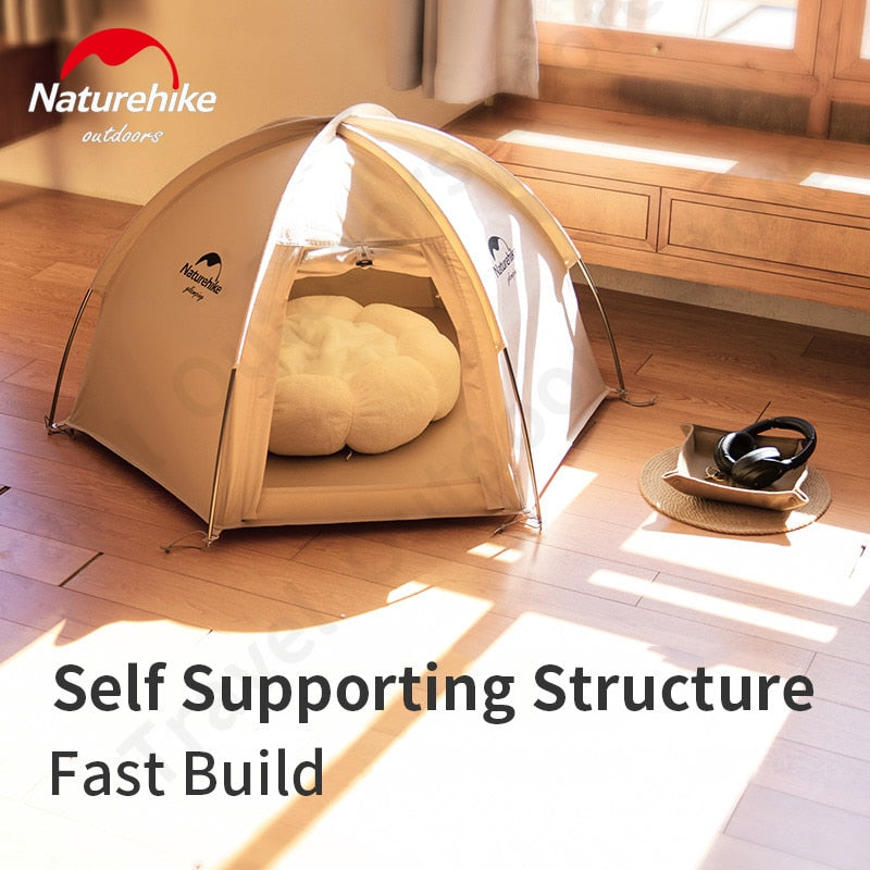 Naturehike Hexagonal Mini Pet Tent Portable Ultralight Cat Camping House Breathable Cotton Cloth Waterproof Outdoor 4 Season Cat Nest 1 Door 2 Window