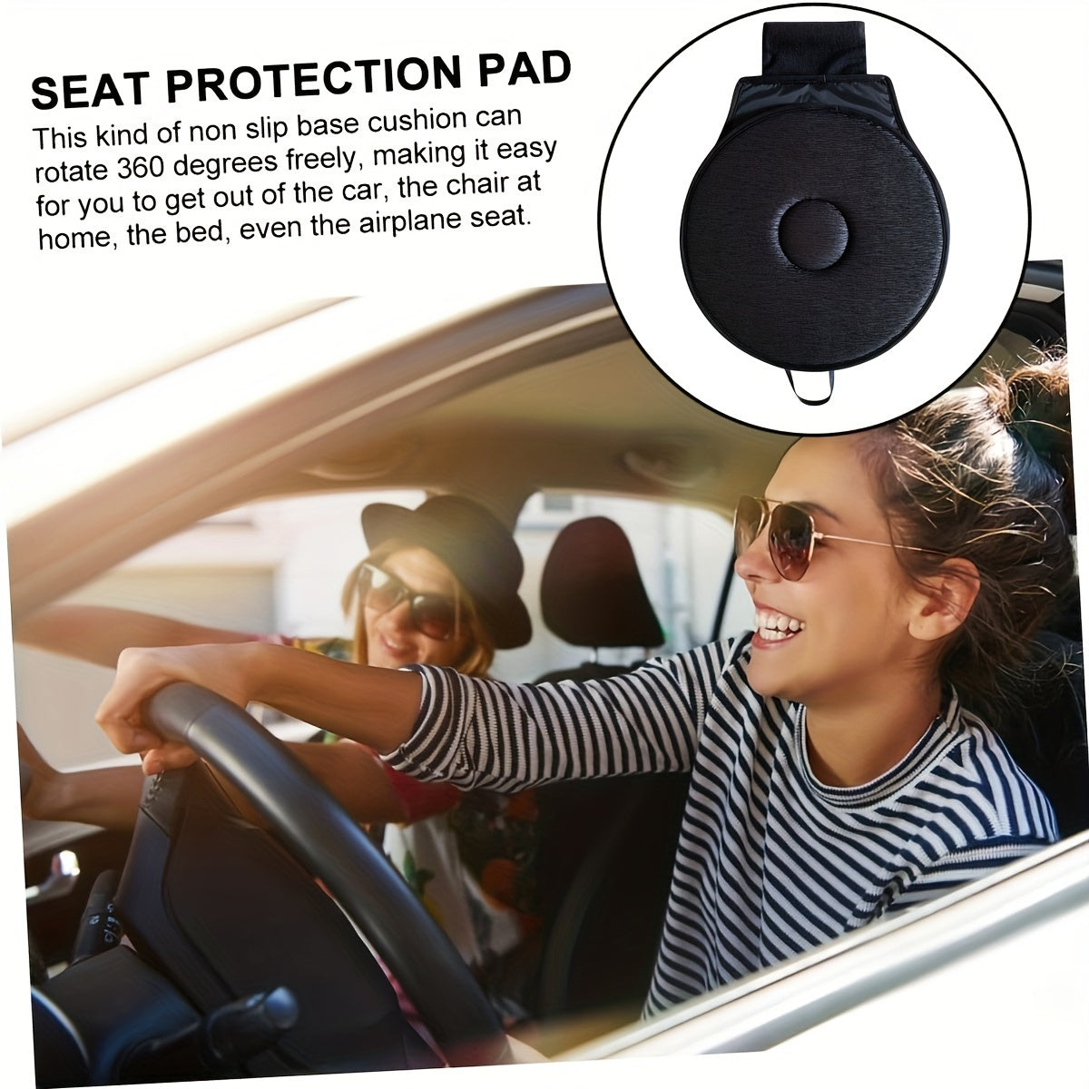 Rotating Car Seat Cushion, 360° Swivel Chair Pad – TJR5X2M