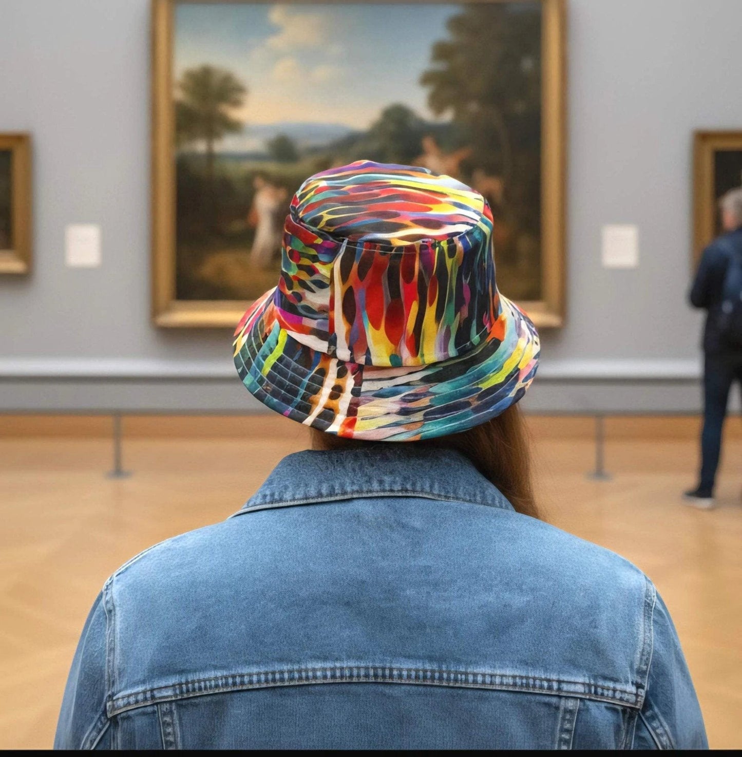 Kaleidoscope Geometric AOP Bucket Hat | Trippy Rainbow Rave Sun Hat for EDM Festivals & Bold Fits