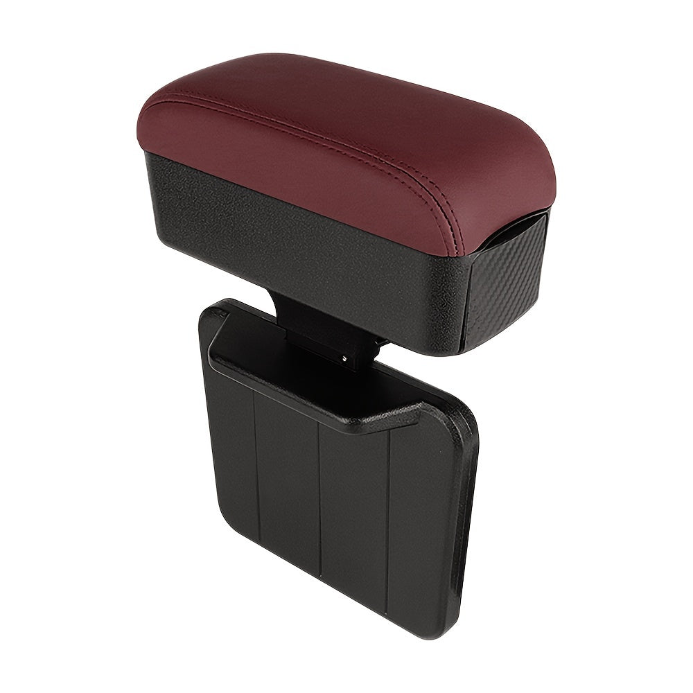DERANFU PU Leather Car Armrest with Hidden Cup Holder TJR5B2P