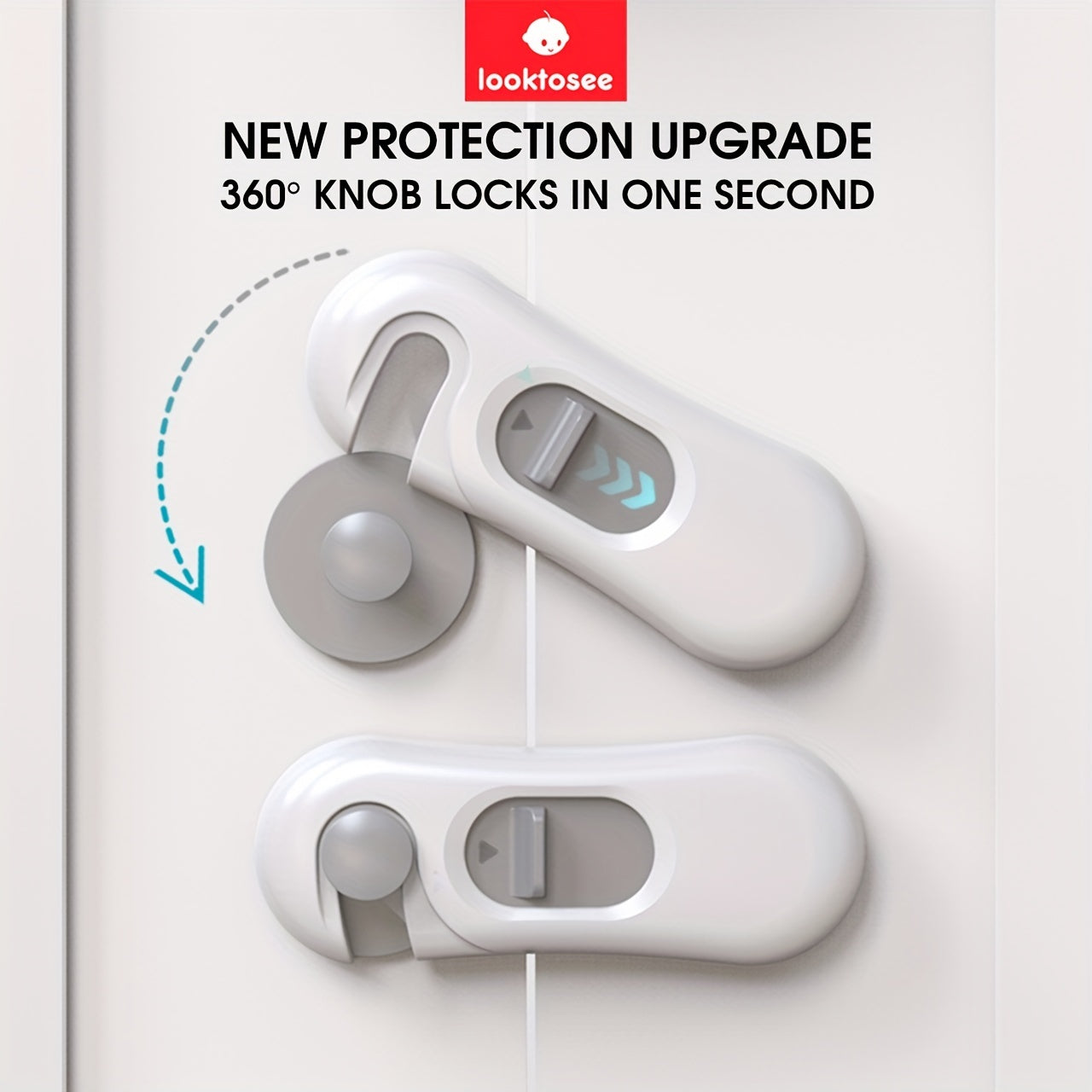 5pcs Safety Cabinet Locks, No-Drill Childproofing TJR2V7L