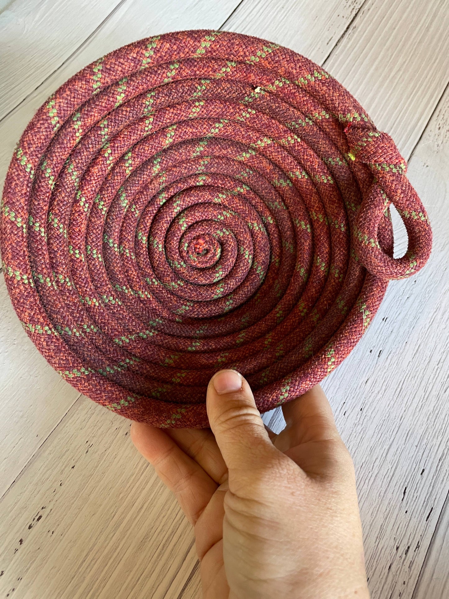 Cactus to Pine - Upcycled Climbing Rope Bowl: Large