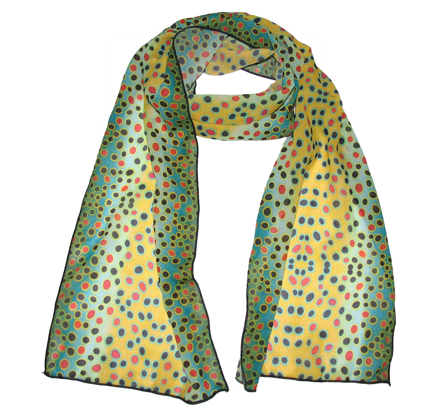 Fin-Flank Silk Brown Trout Scarf