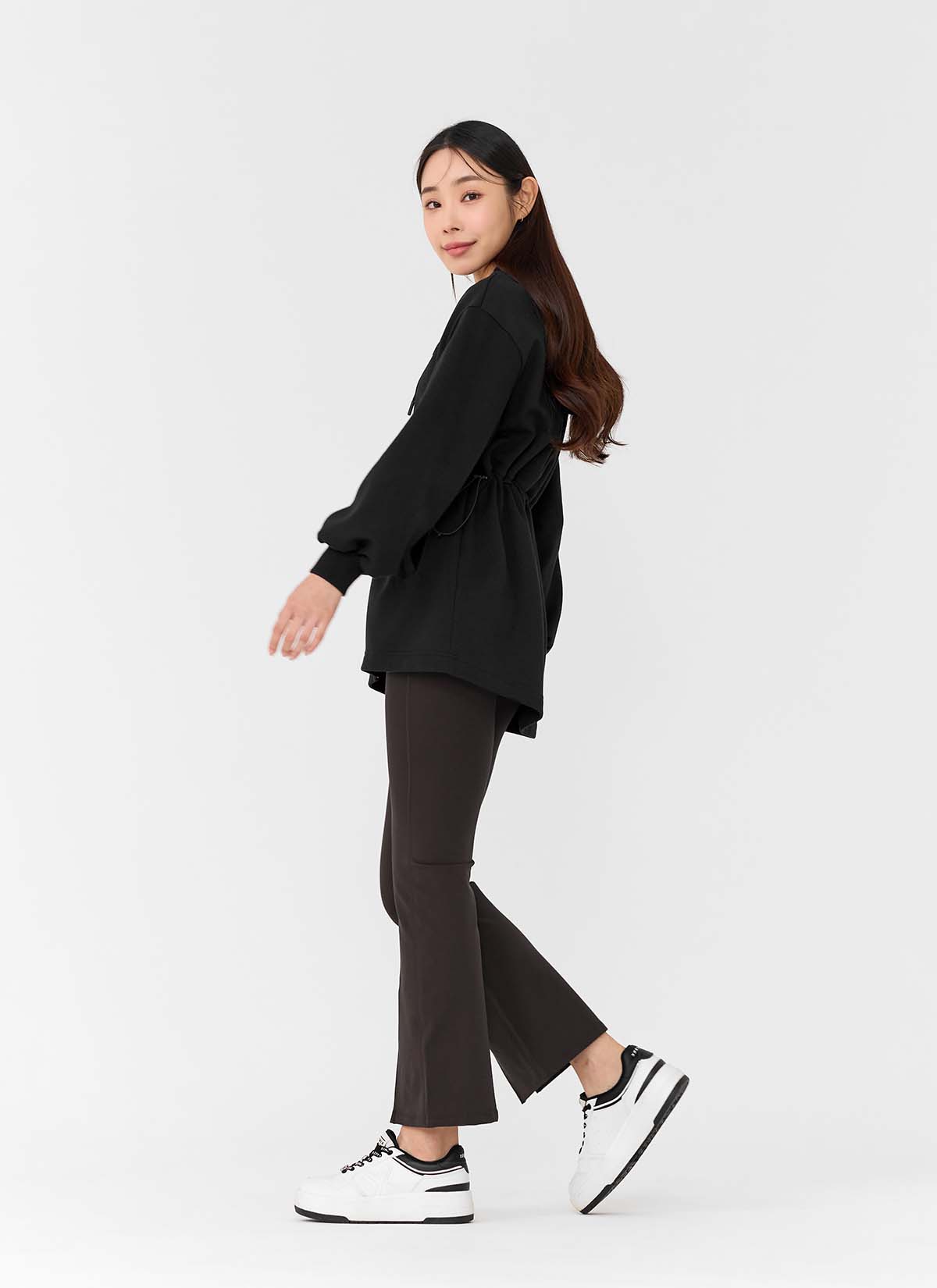[Only New Member]XELLA Napping Boots Cut Slit Pants