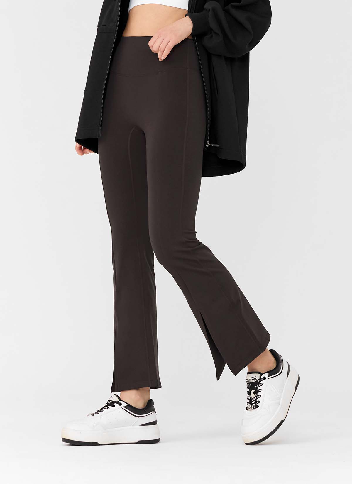[Only New Member]XELLA Napping Boots Cut Slit Pants