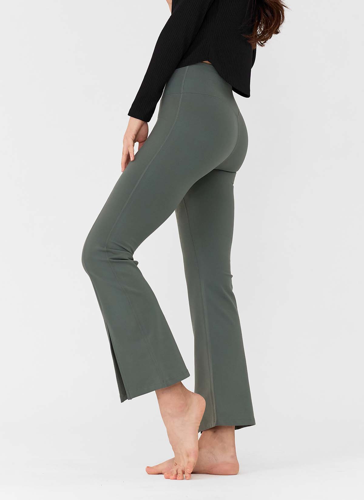[Only New Member]XELLA Napping Boots Cut Slit Pants