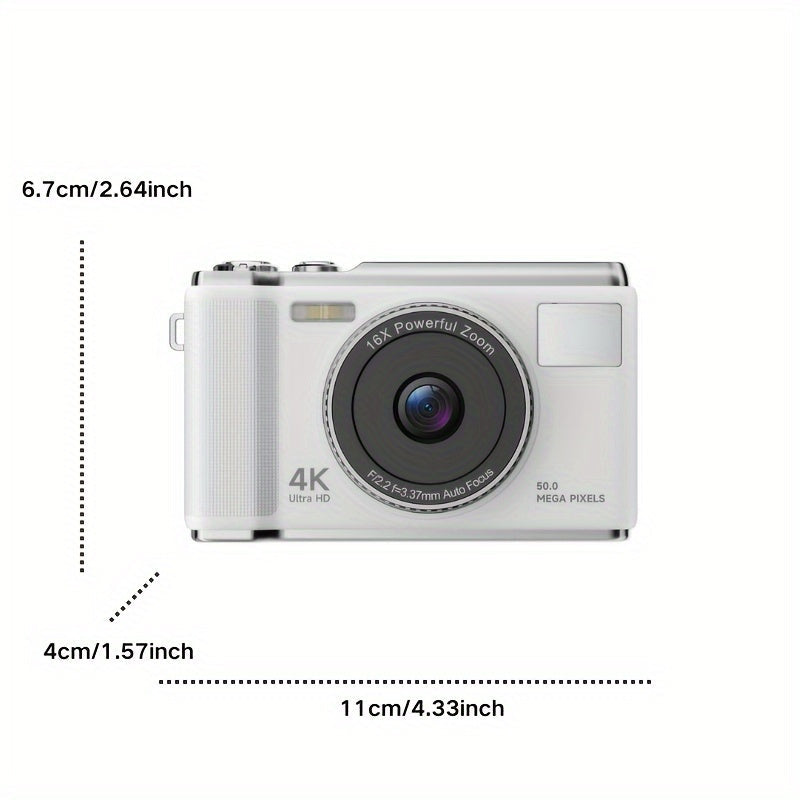 4K Digital Camera with 16X Zoom & 32GB TF Card Included TJR9T4Y