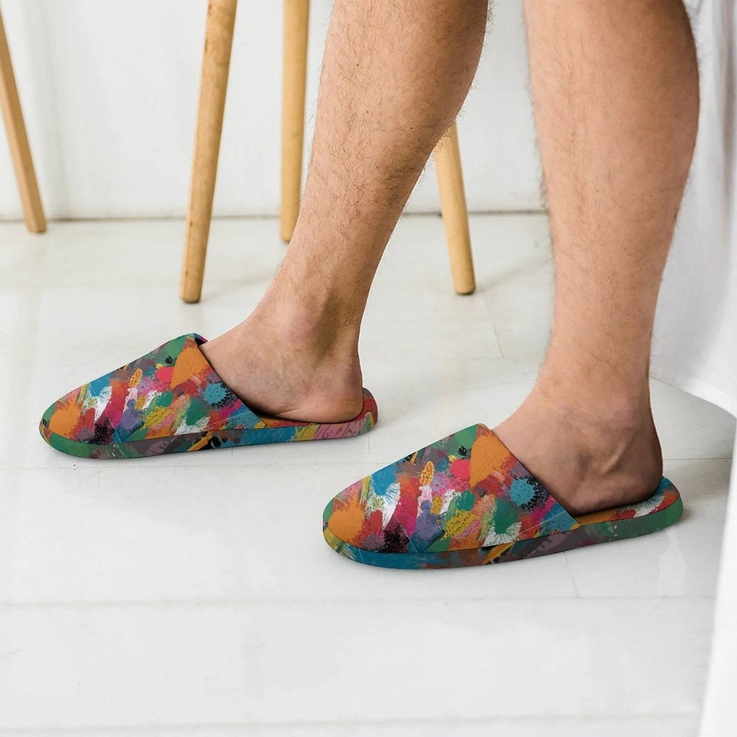 Flannel Men's Cotton Slippers