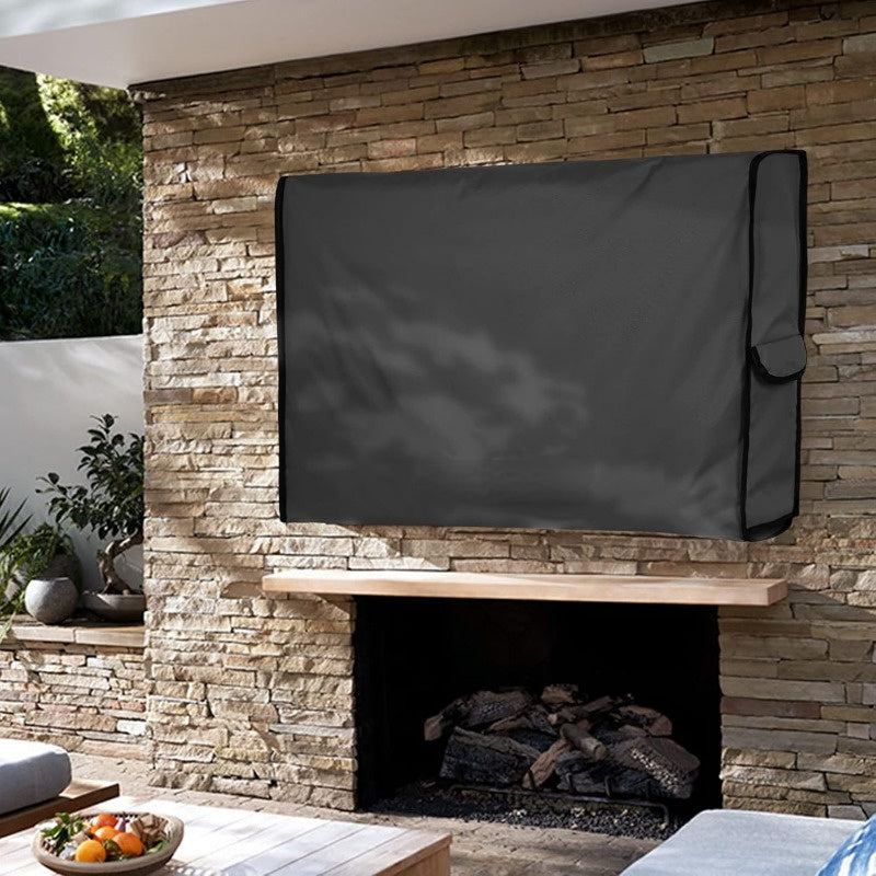 Black Waterproof Outdoor TV Cover-6Z8O