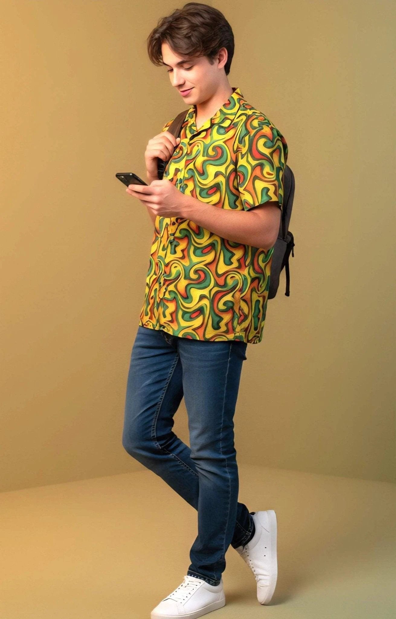Retro Boundless Swirl Hawaiian Shirt | 70s Psychedelic AOP Camp Shirt for Festival & Summer Style