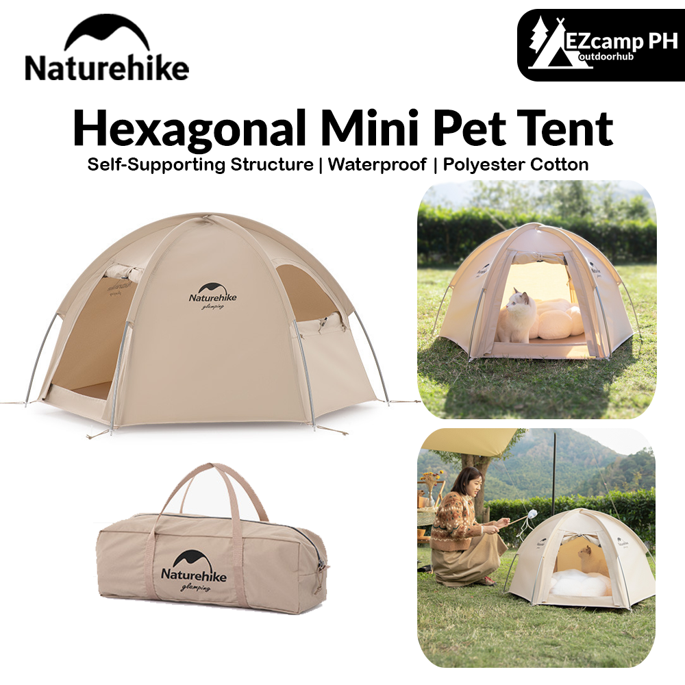 Naturehike Hexagonal Mini Pet Tent Portable Ultralight Cat Camping House Breathable Cotton Cloth Waterproof Outdoor 4 Season Cat Nest 1 Door 2 Window
