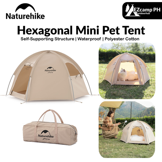 Naturehike Hexagonal Mini Pet Tent Portable Ultralight Cat Camping House Breathable Cotton Cloth Waterproof Outdoor 4 Season Cat Nest 1 Door 2 Window