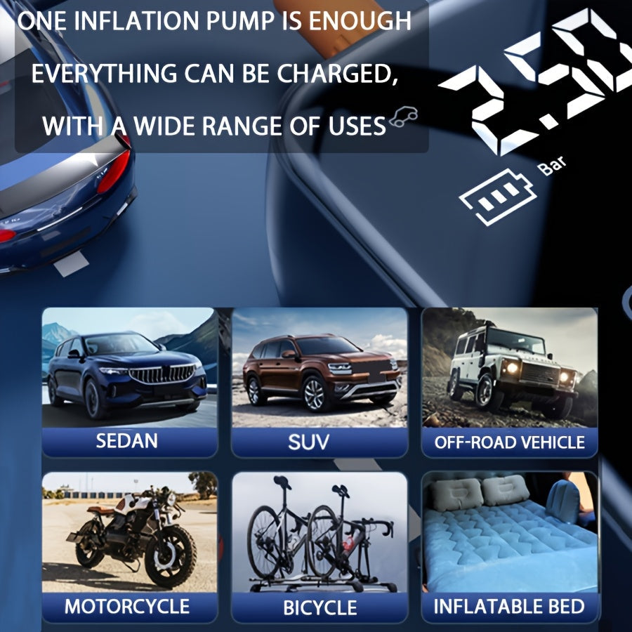 Portable Tire Inflator for Cars- HMT12M4