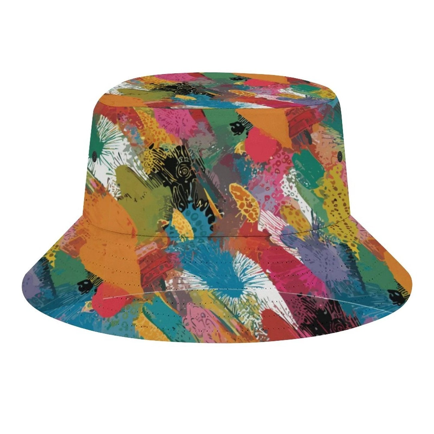 Main Character AOP Adult Bucket Hat | Full-Panel Zero-Blank-Space Sublimation Print — One-Size Festival, Beach & Statement Summer Headwear