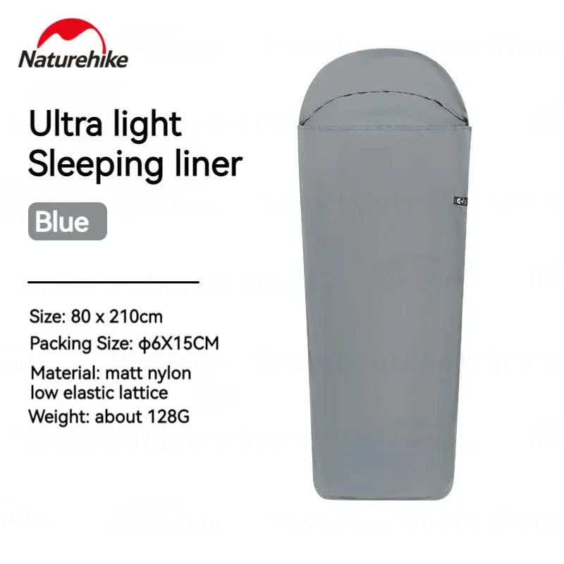 Naturehike FIREWORKS Sleeping Bag Liner Portable Ultralight Skin Friendly Thermal Warm Summer Insert Velvet Lining Sleeping Bag 128g Nylon Low Elastic
