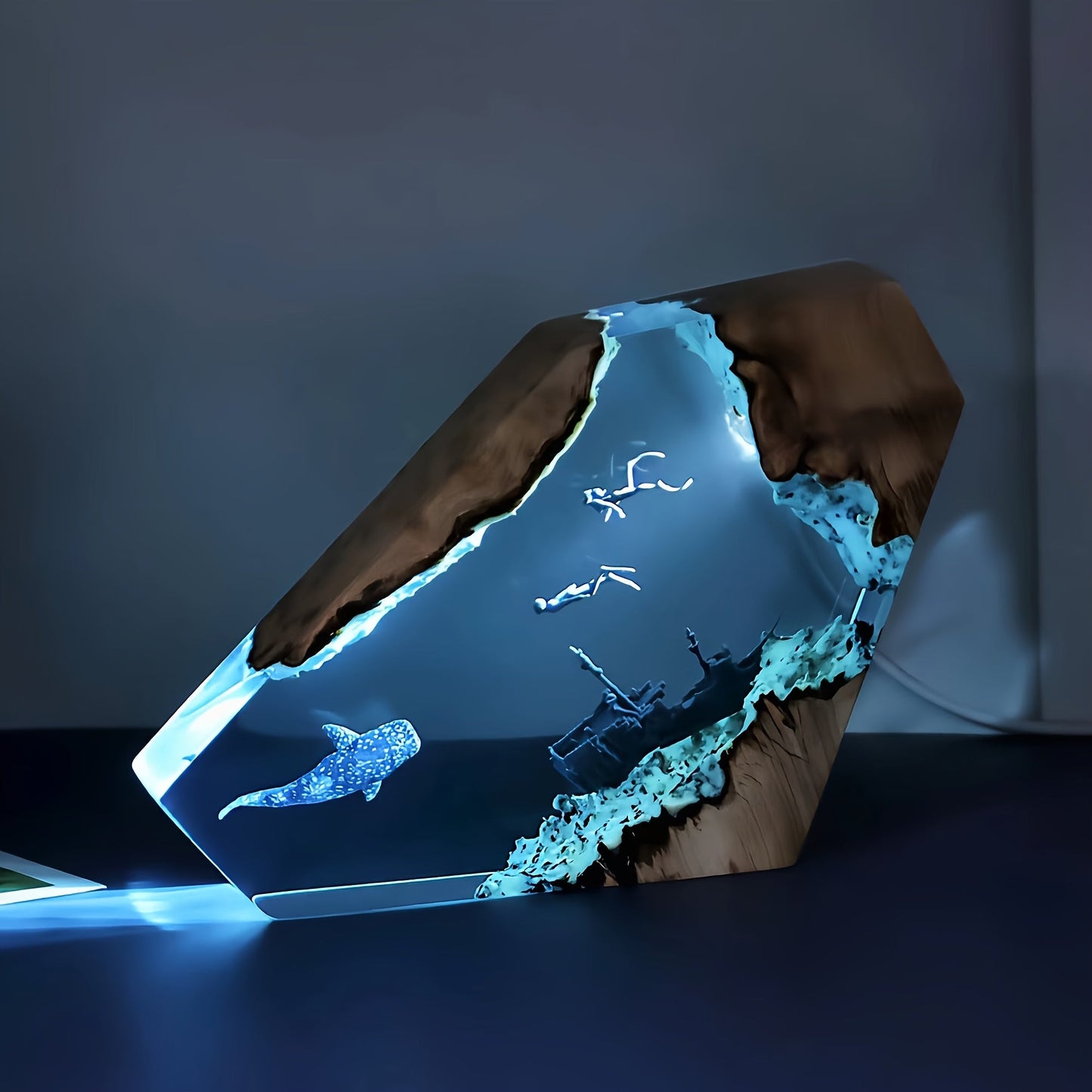 Resin Whale Night Light- HMT24RA