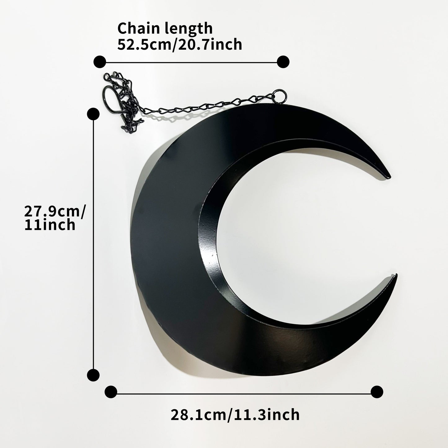 Gothic Rose & Moon Wrought Iron Door Hanging Garland TJR9P2M