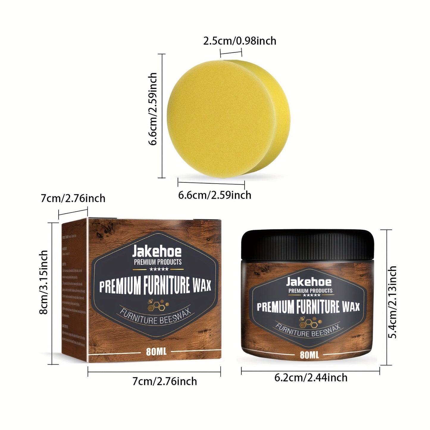 Jakehoe Premium Furniture Wax Set  Scratch Remover Smokeless 80ML-6LDI