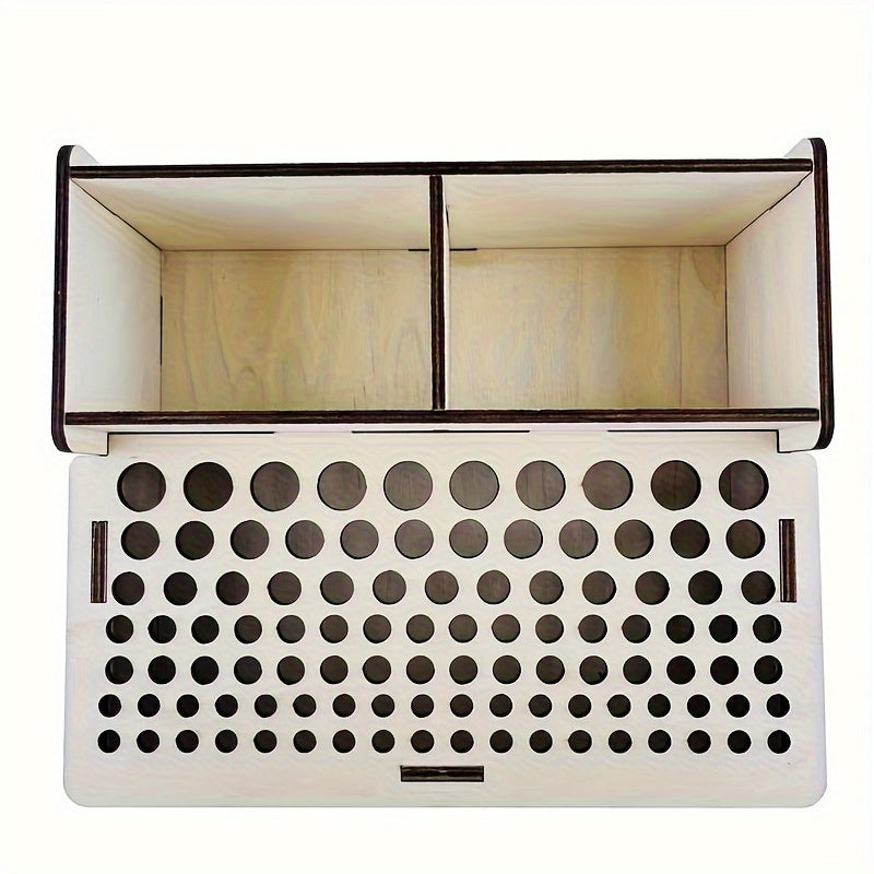 Beige Wooden Craft Organizer Box - SCI0