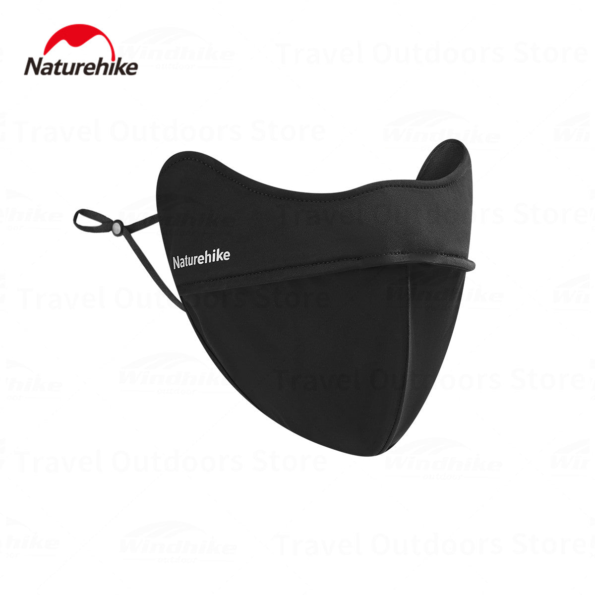 Naturehike Sunscreen Face Scarf Ice Silk Mask Portable Lightweight Adjustable Solid Color Washable Reusable Face Mask Summer UV Protection Face Cover Women/Girls