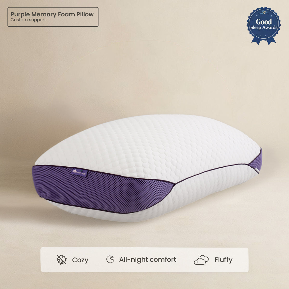 APSMILE Purple Memory Foam Pillow