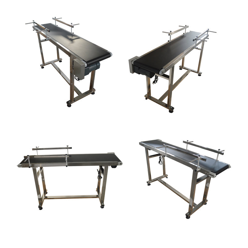 110V 1.5m PVC Conveyor Double Guardrail 30cm