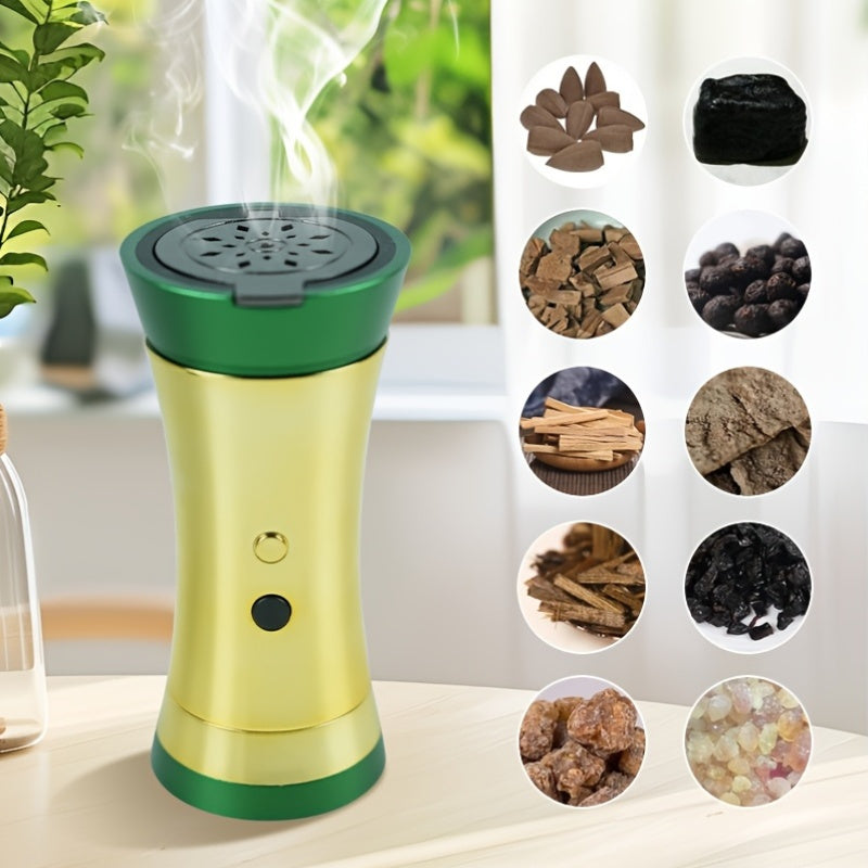 Mini Metal Gold-Plated Incense Burner, Middle East Design TJR8Z1M