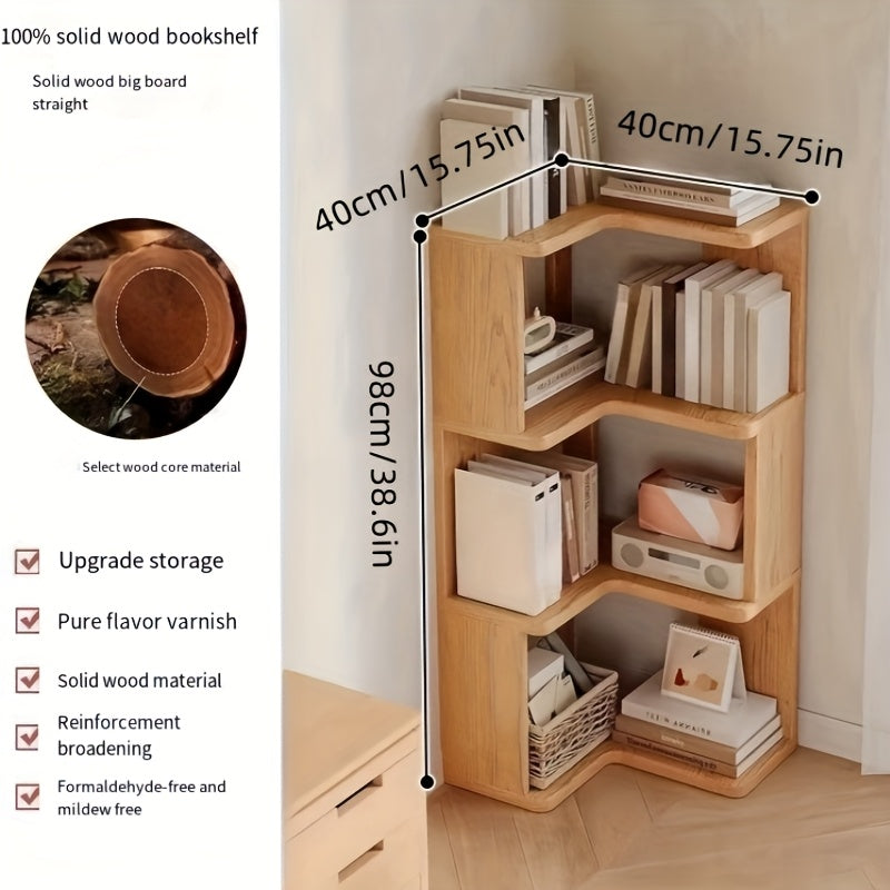 Corner Wooden Bookshelf - N3RV