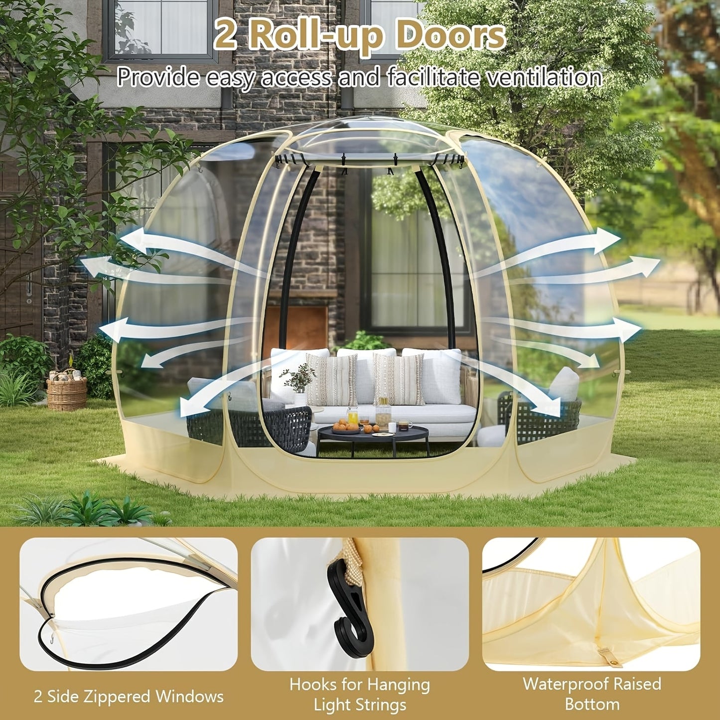 Pop Up Bubble Tent for 46 People-8XKN