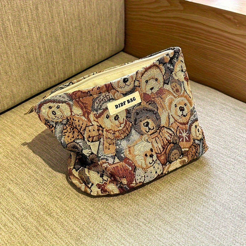 New Cute Bear Portable Large Capacity Cosmetic Bag - DDI0