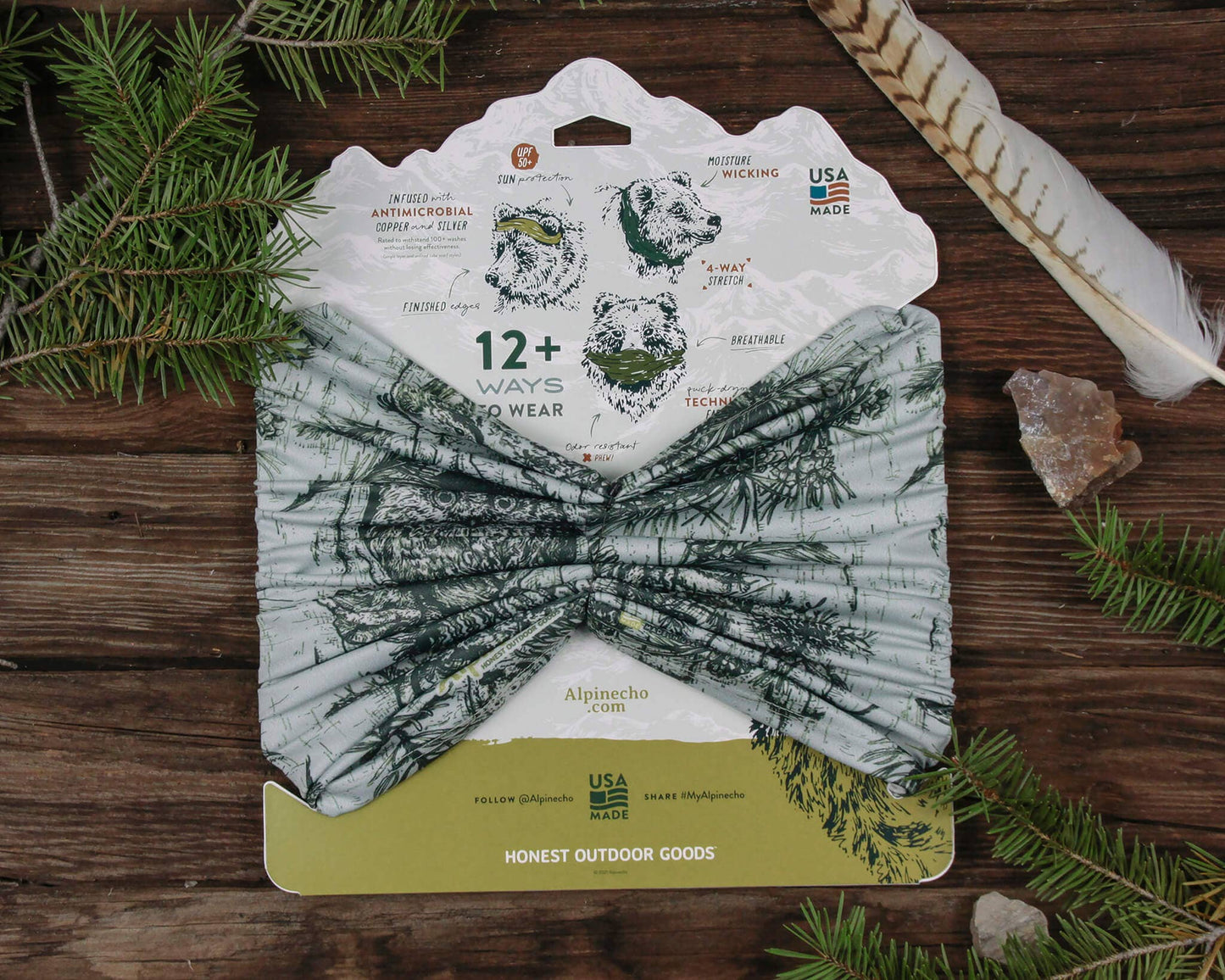 Alpinecho - Tree Life Neck Gaiter (Seafoam)