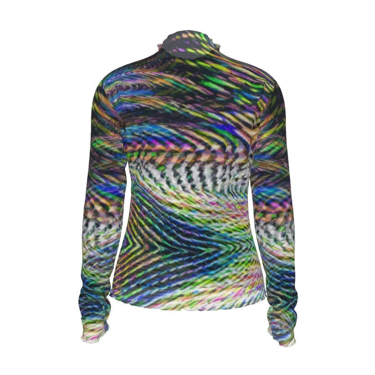 Zebra Cake Trails Breathable Mesh T-Shirt - StreetsmArt Liquid Monochrome Top for Nightclubs & Raves