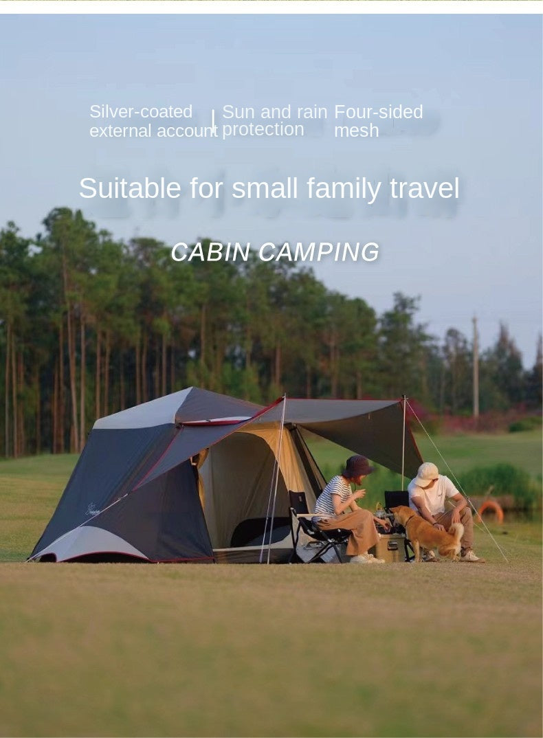 Vidalido CABIN PLUS Series Automatic Cabin Style Tent Portable Lightweight Folding for 4-6 Person Family Shed Leisure Quick Opening Sunshade Tent