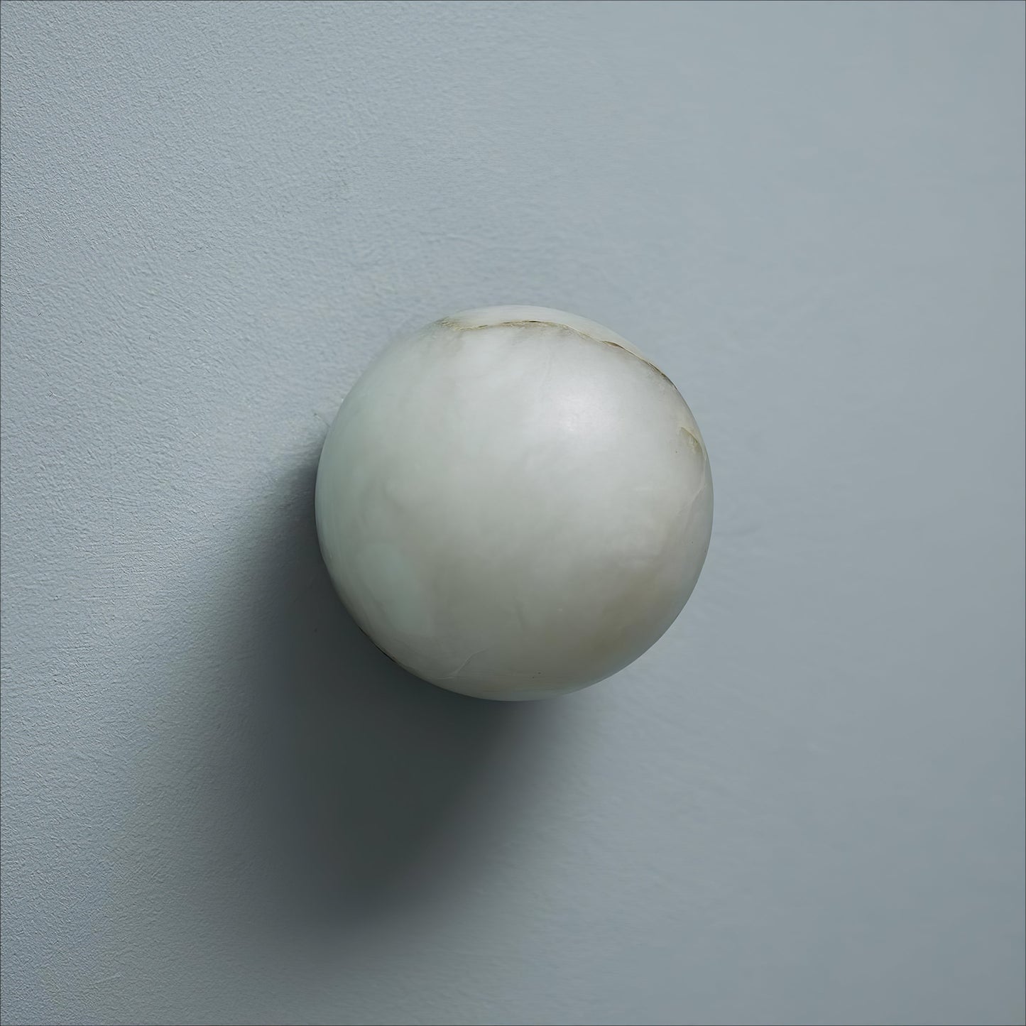 Mini Orb Alabaster Wall Light With Sculpted Stone Shade