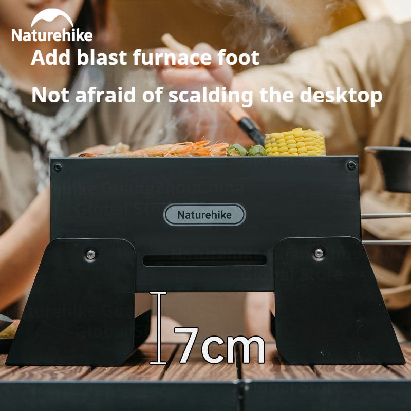 Naturehike Folding Charcoal Grill Outdoor Portable 1-2 Persons BBQ Desk Tabletop Stove Furnance Camping Picnic Barbecue Burner Cooking Grill Stand
