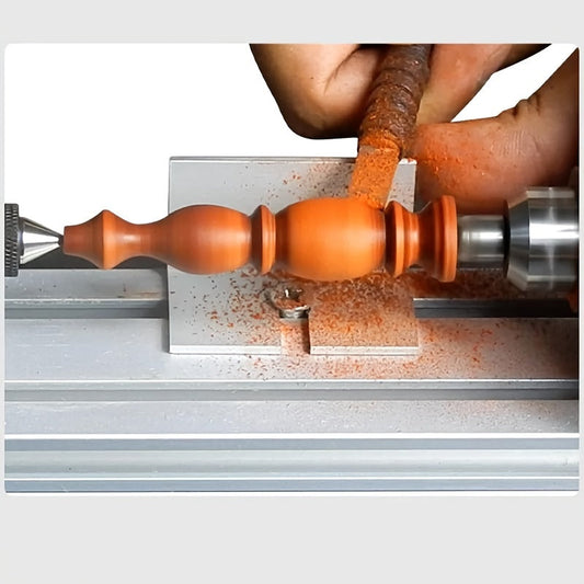 DIY Mini Wood Lathe Machine, 96W CNC Rotary Tool TJR7M3D